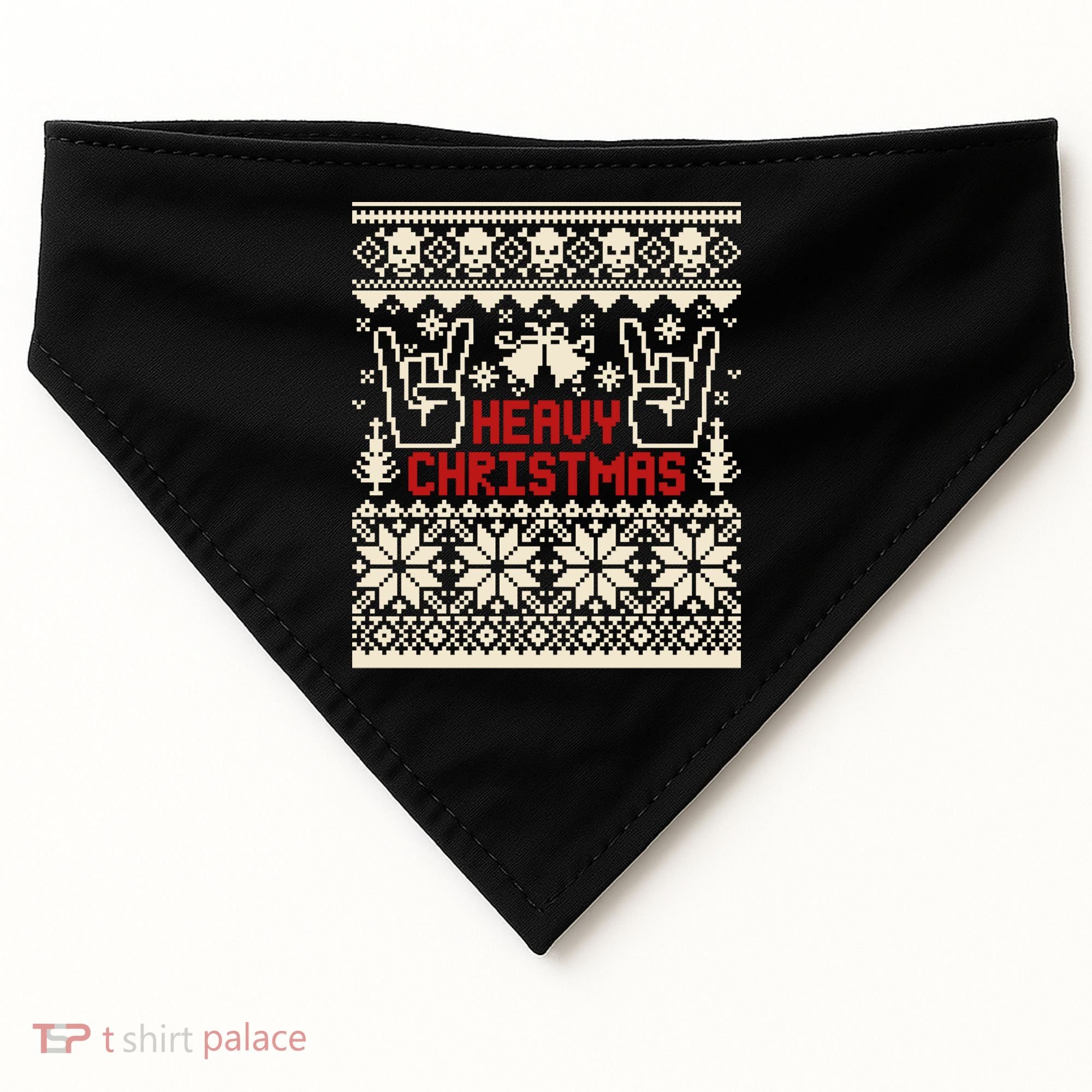 Rock Christmas Ugly Sweater Rocknroll Music Merry Christmas Gift USA-Made Doggie Bandana