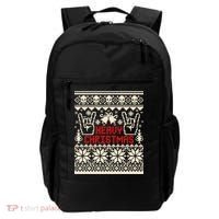 Rock Christmas Ugly Sweater Rocknroll Music Merry Christmas Gift Backpack thumb 0