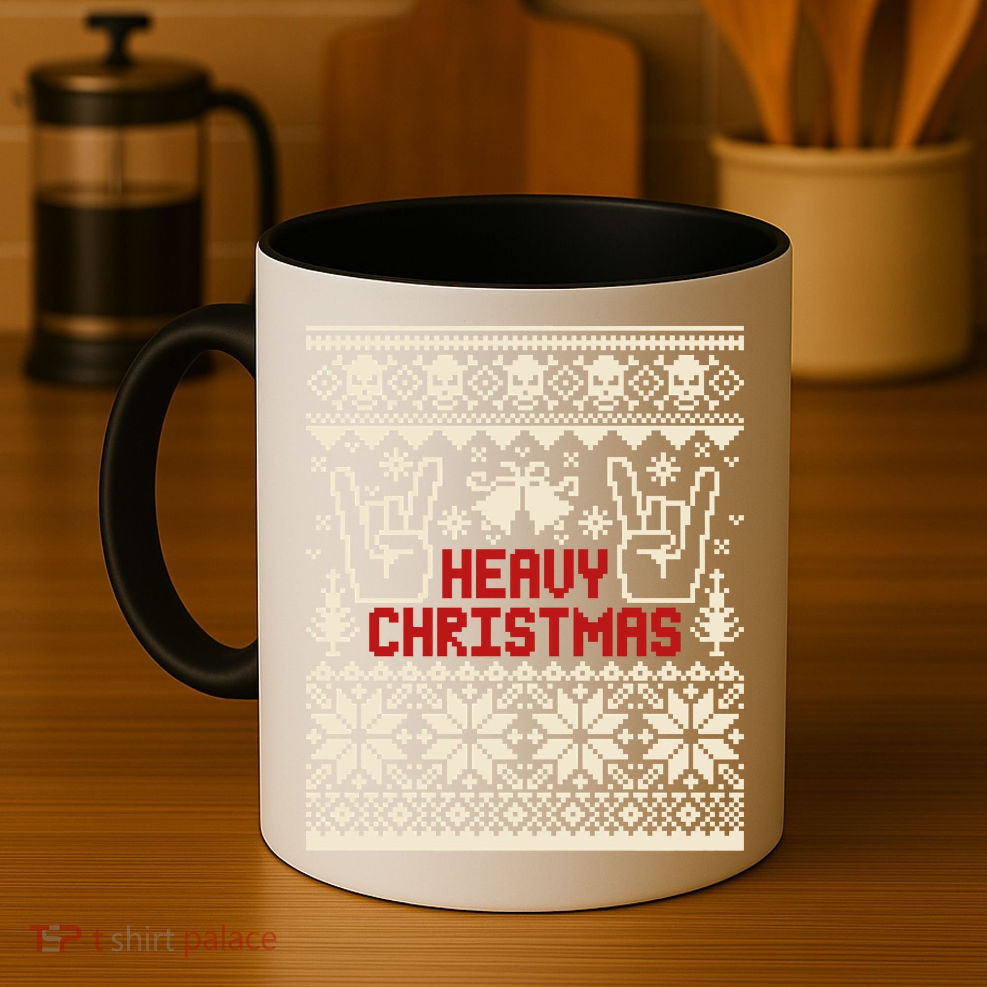 Rock Christmas Ugly Sweater Rocknroll Music Merry Christmas Gift Coffee Mug