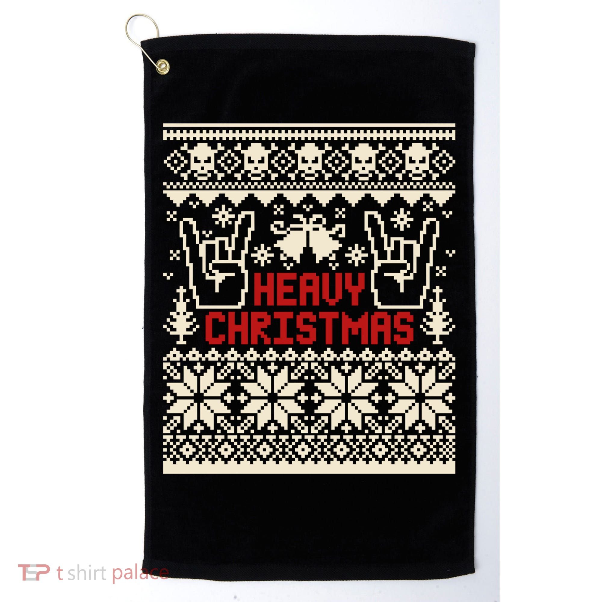 Rock Christmas Ugly Sweater Rocknroll Music Merry Christmas Gift Golf Towel
