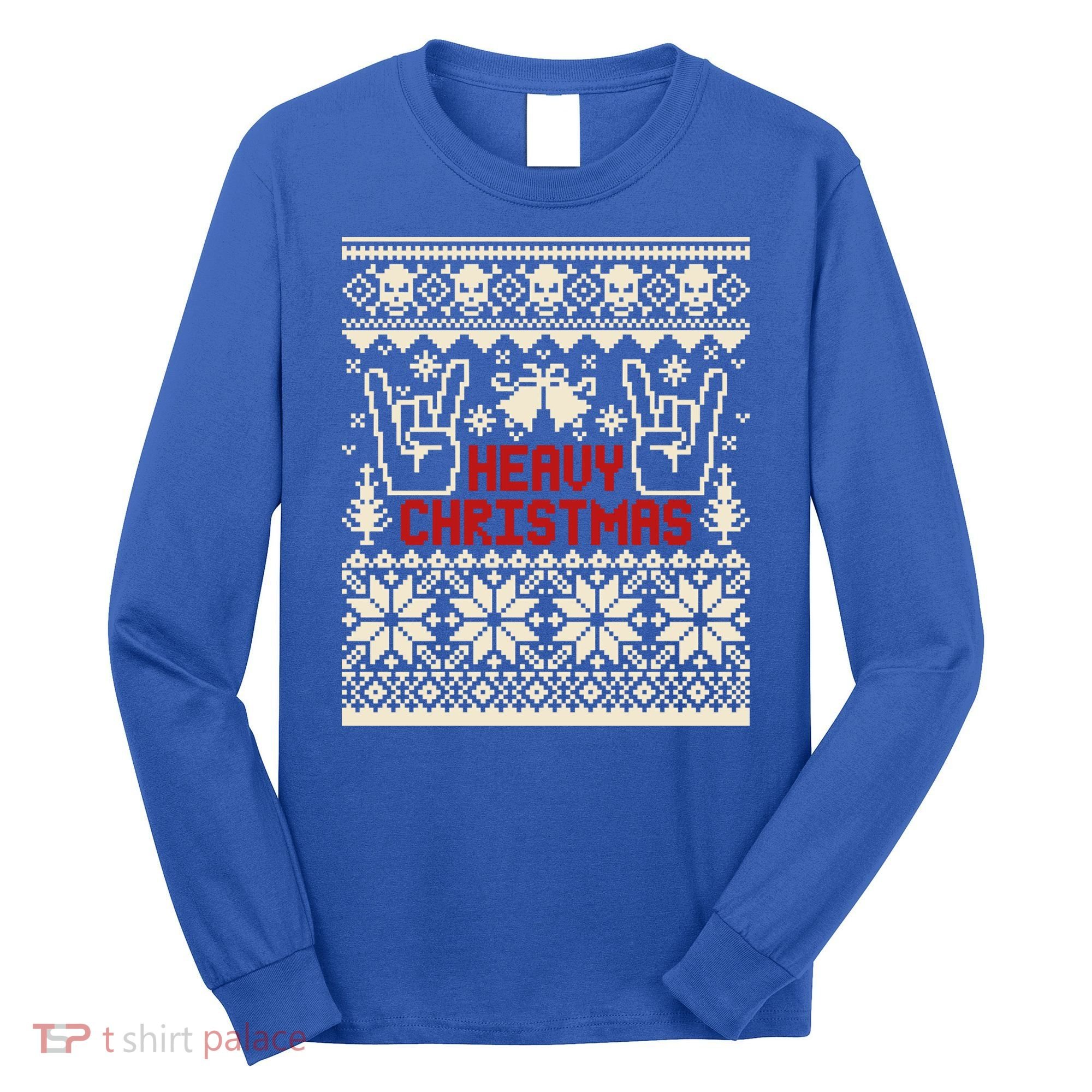 Rock Christmas Ugly Sweater Rocknroll Music Merry Christmas Gift Long Sleeve Shirt