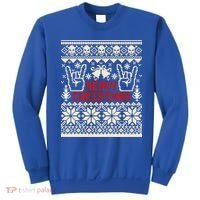 Rock Christmas Ugly Sweater Rocknroll Music Merry Christmas Gift Sweatshirt thumb 0