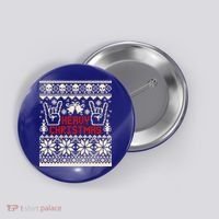 Rock Christmas Ugly Sweater Rocknroll Music Merry Christmas Gift Button thumb 0