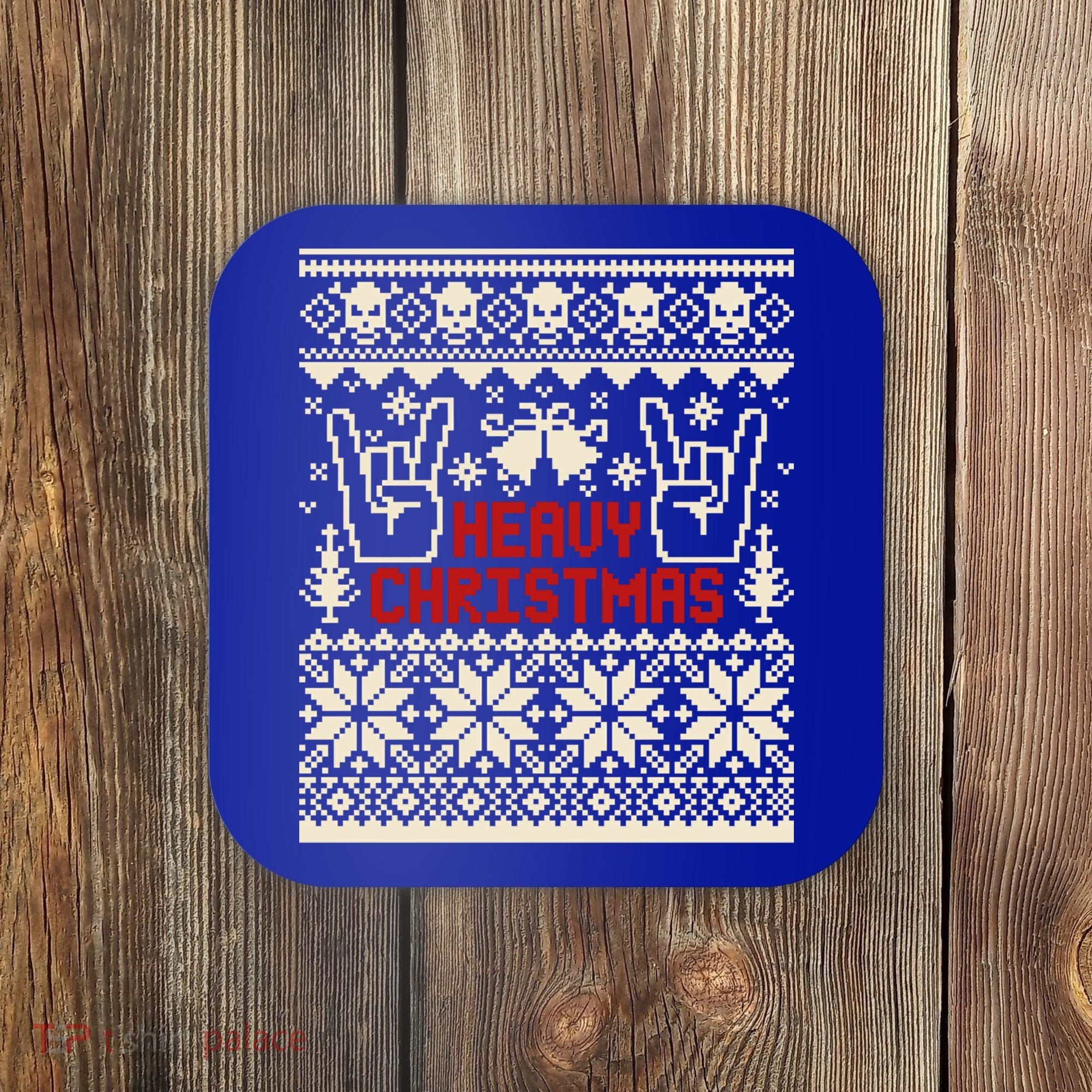 Rock Christmas Ugly Sweater Rocknroll Music Merry Christmas Gift Coaster