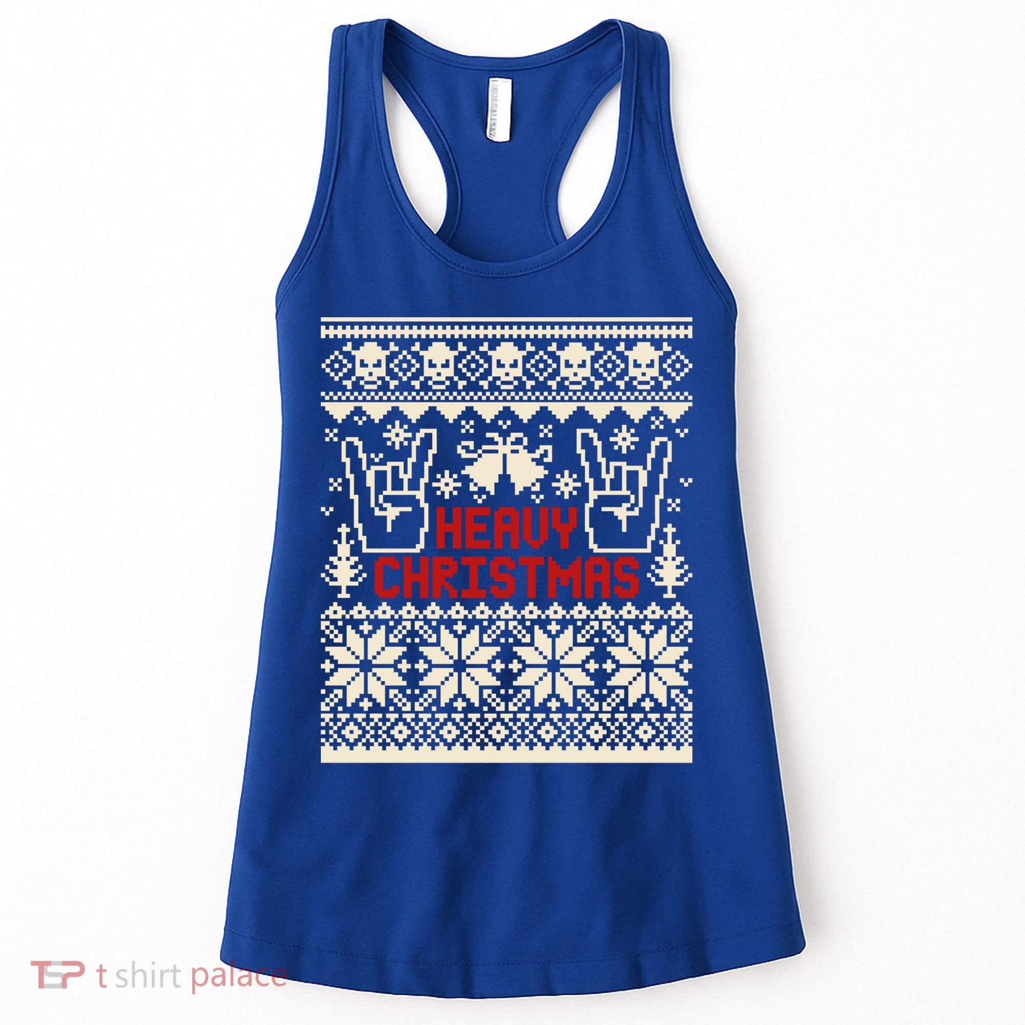 Rock Christmas Ugly Sweater Rocknroll Music Merry Christmas Gift Women's Tank Top