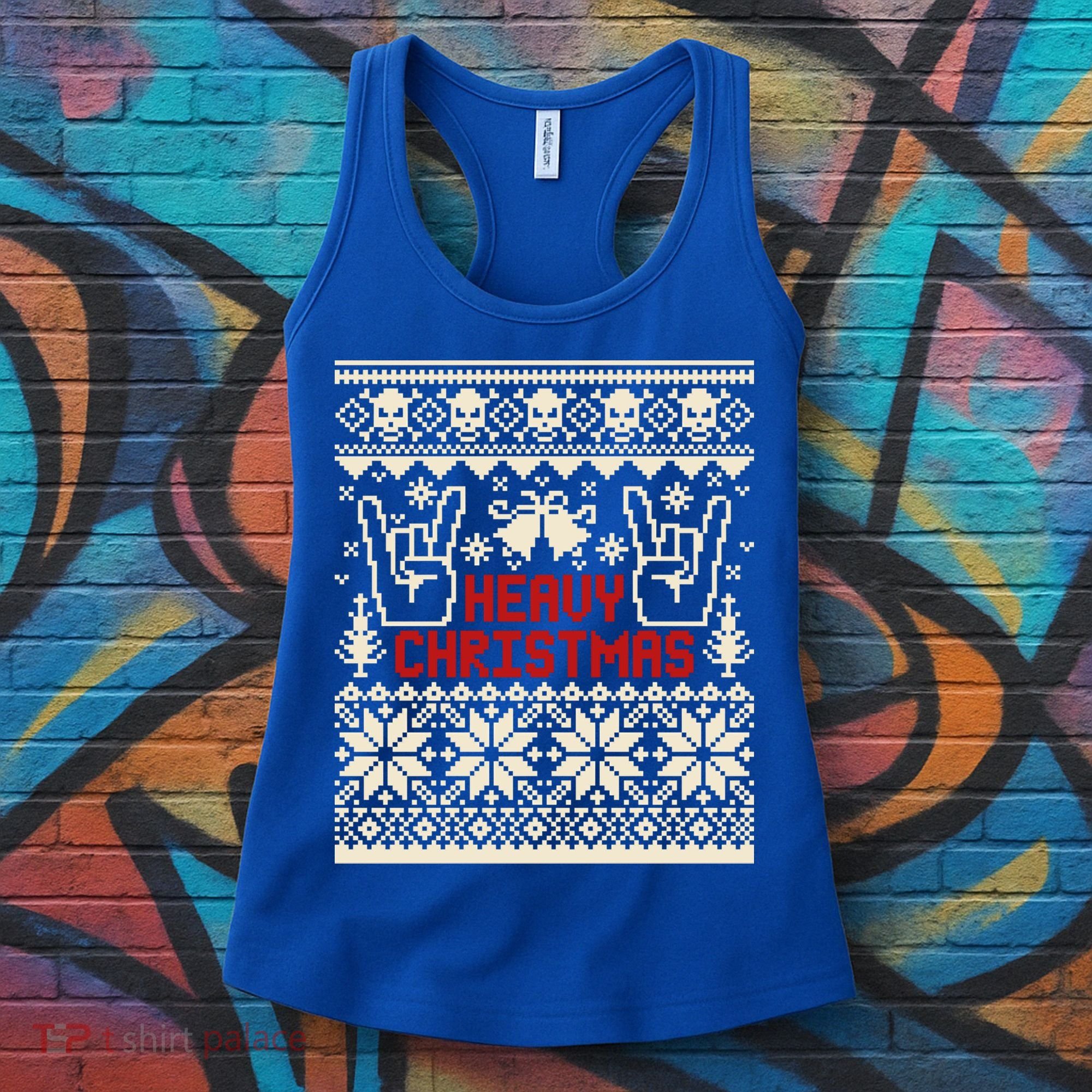 Rock Christmas Ugly Sweater Rocknroll Music Merry Christmas Gift Women's Tank Top