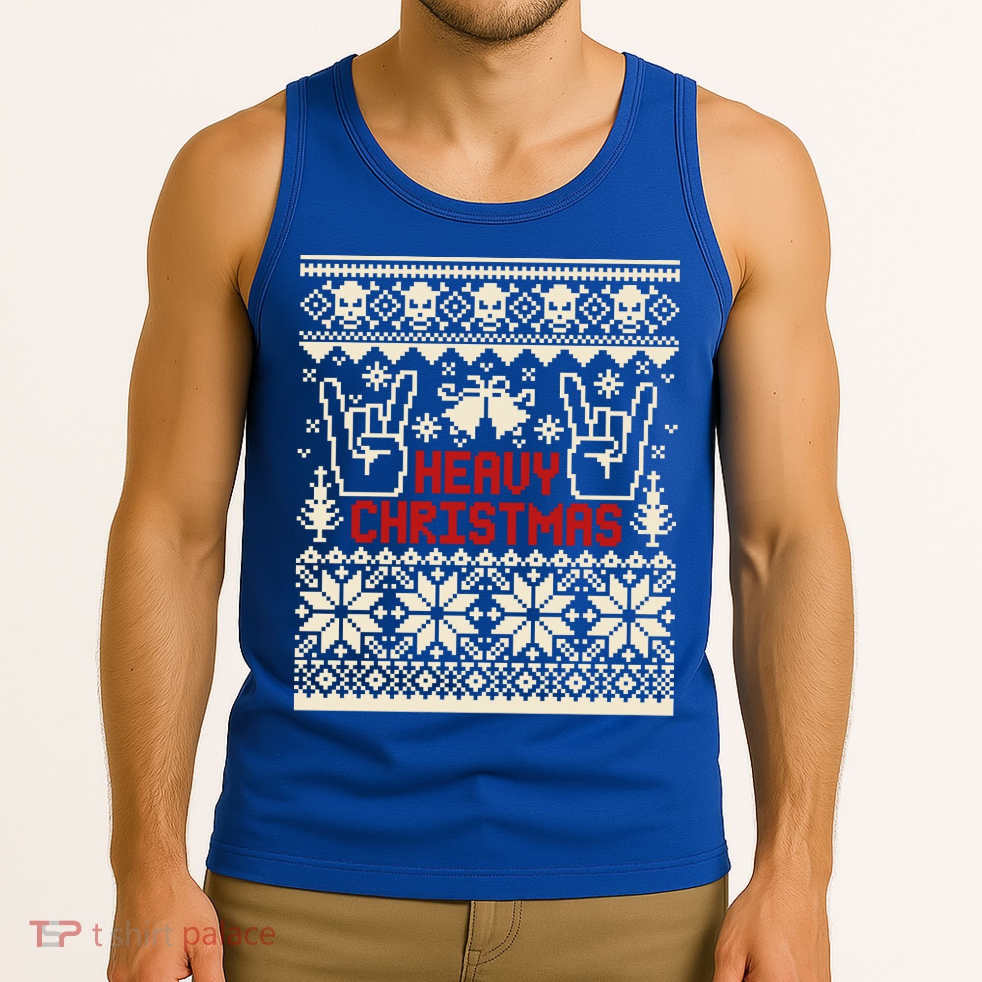 Rock Christmas Ugly Sweater Rocknroll Music Merry Christmas Gift Tank Top