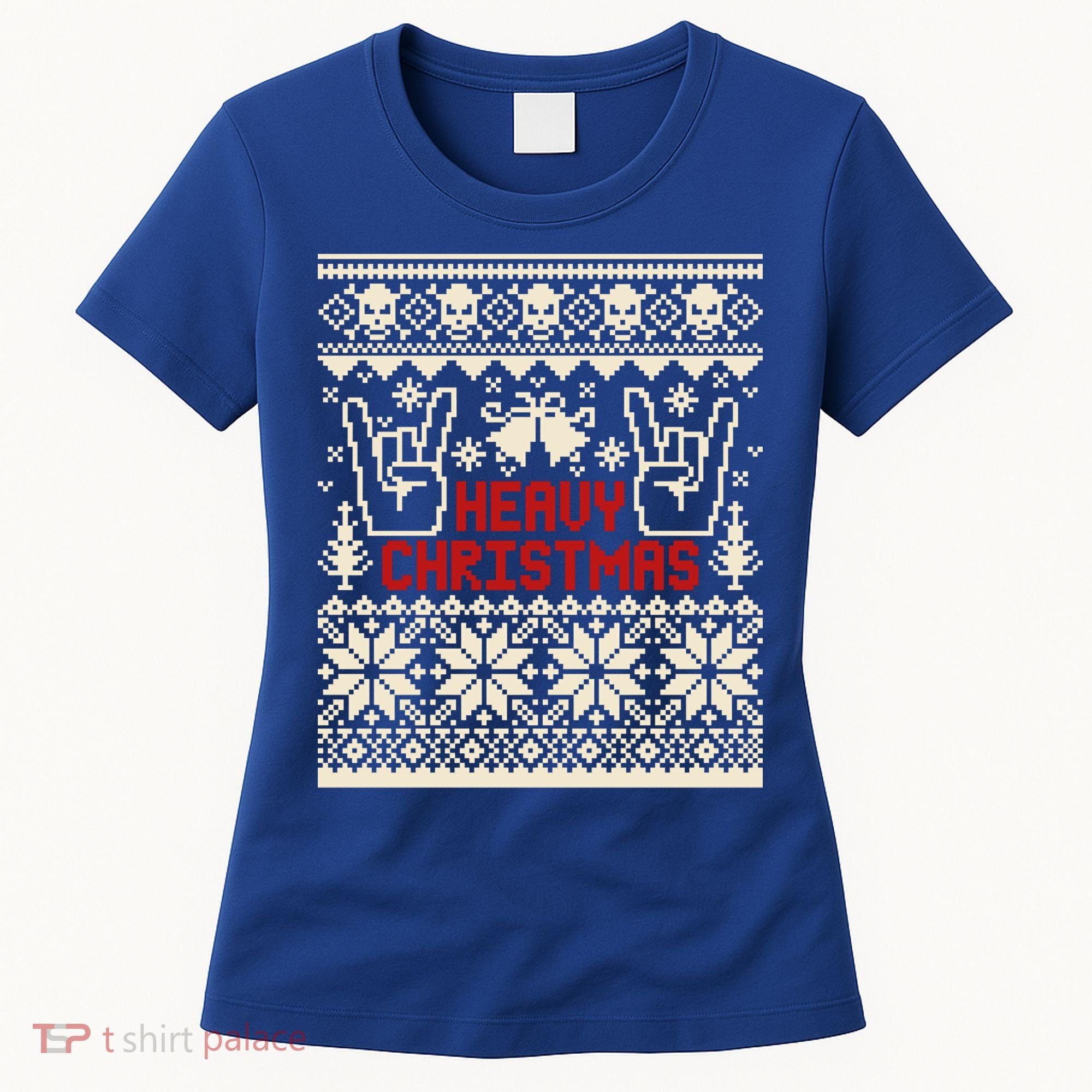 Rock Christmas Ugly Sweater Rocknroll Music Merry Christmas Gift Women's T-Shirt