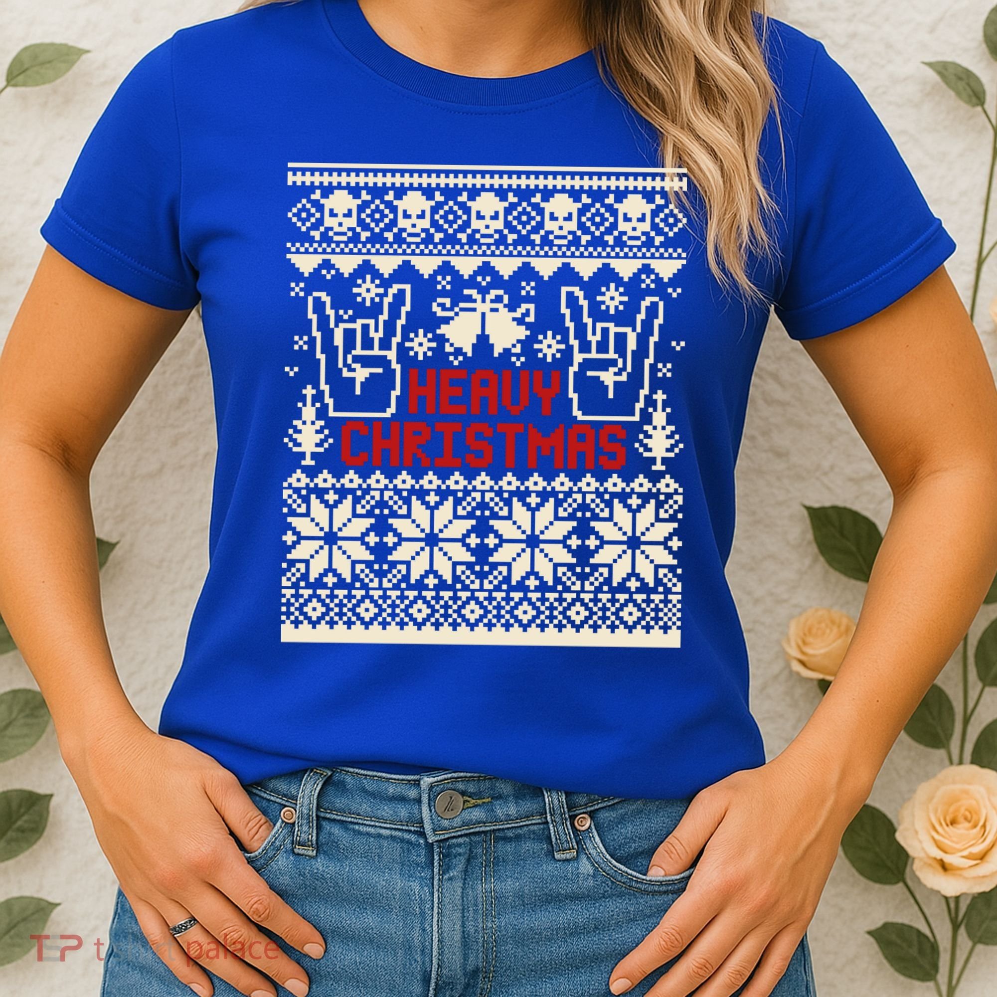 Rock Christmas Ugly Sweater Rocknroll Music Merry Christmas Gift Women's T-Shirt