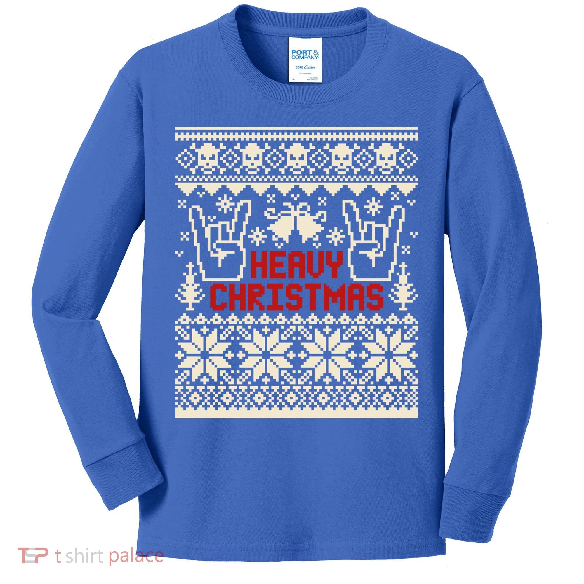 Rock Christmas Ugly Sweater Rocknroll Music Merry Christmas Gift Kids Long Sleeve Shirt