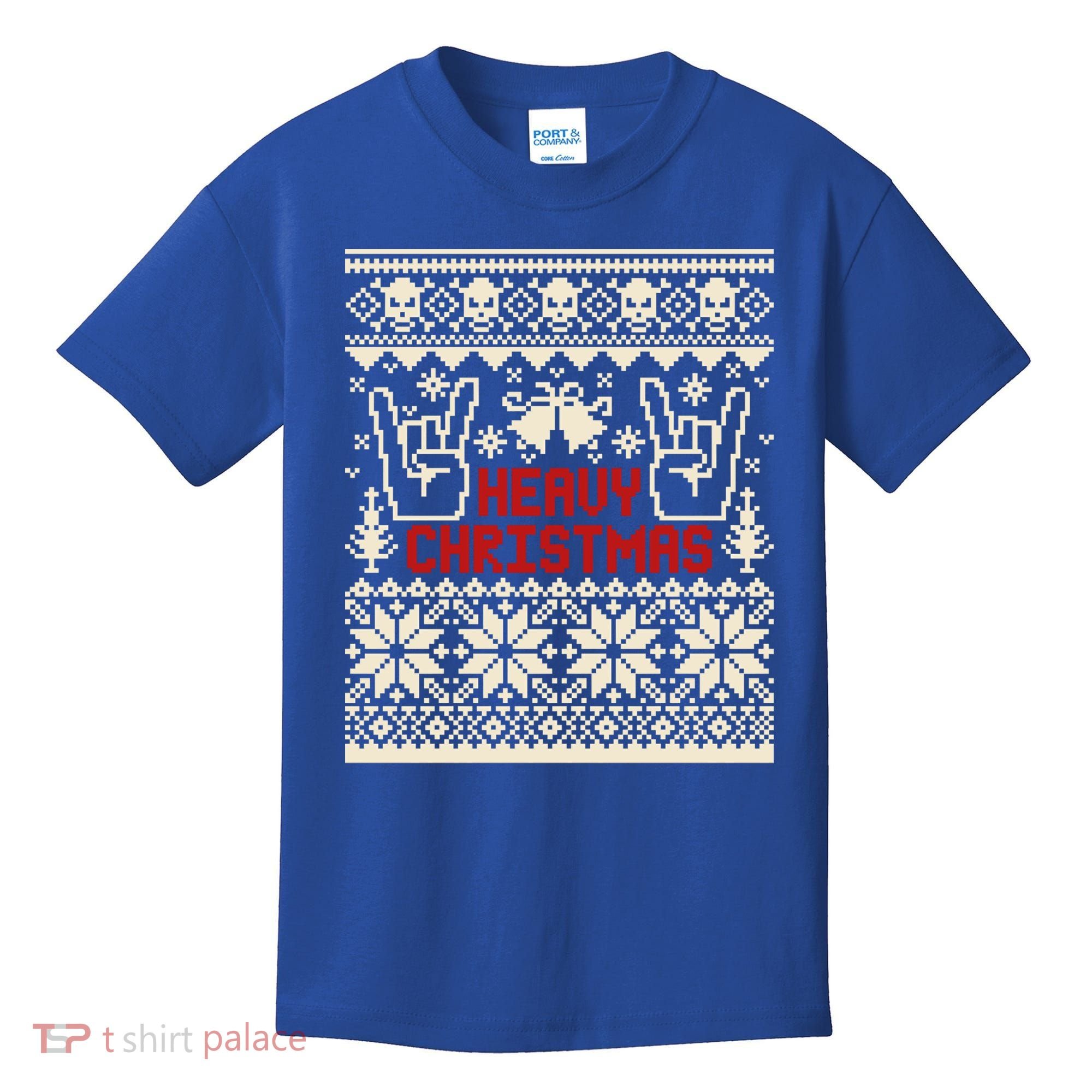 Rock Christmas Ugly Sweater Rocknroll Music Merry Christmas Gift Kids T-Shirt