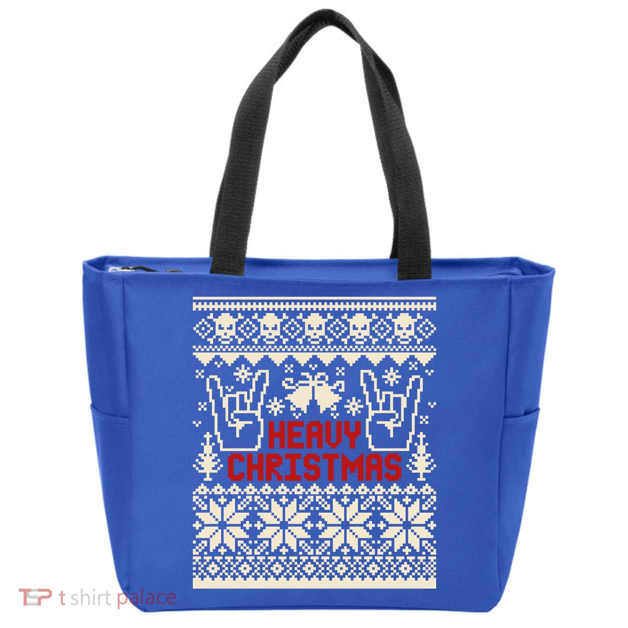 Rock Christmas Ugly Sweater Rocknroll Music Merry Christmas Gift Tote Bag