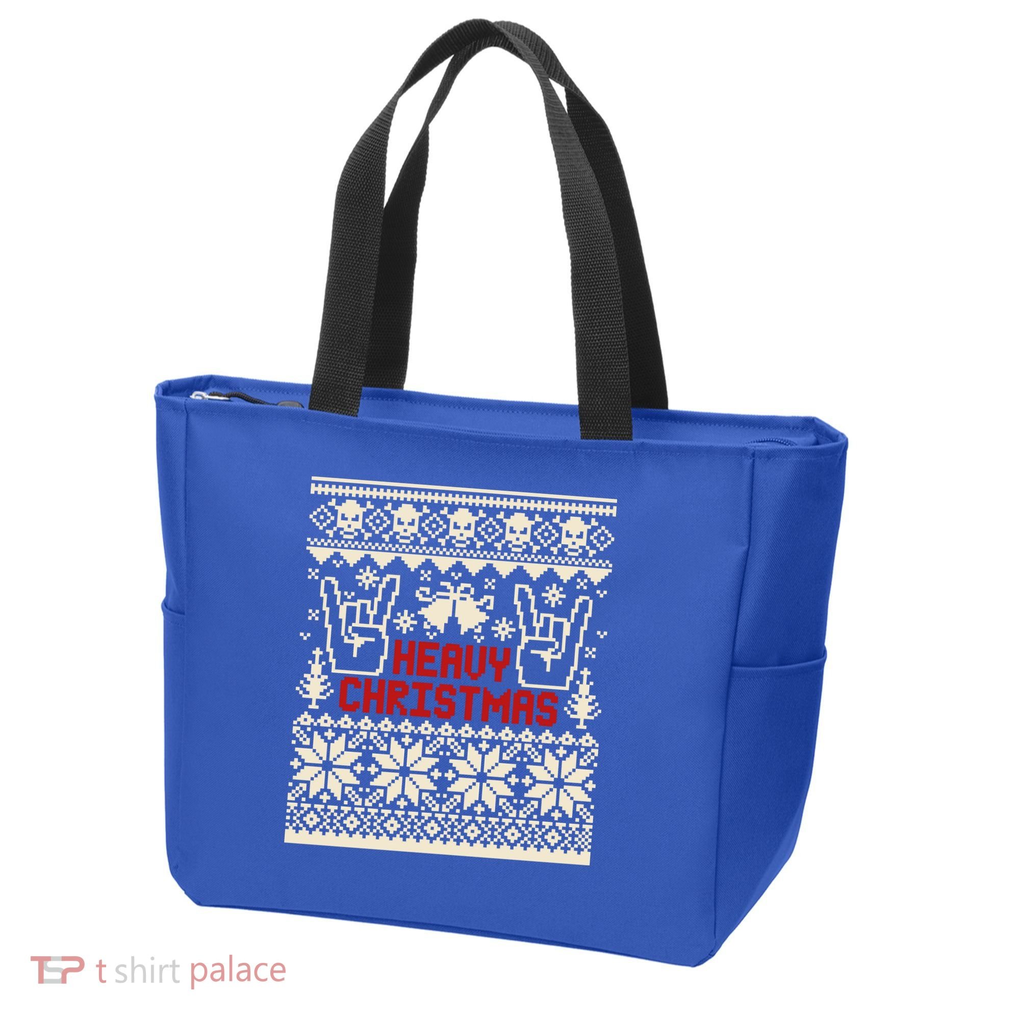 Rock Christmas Ugly Sweater Rocknroll Music Merry Christmas Gift Tote Bag