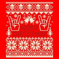 Rock Christmas Ugly Sweater Rocknroll Music Merry Christmas Gift Santa Hat thumb 1
