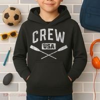 Rowing Crew Usa Coxswain Sculling Row Team Kids Hoodie thumb 2