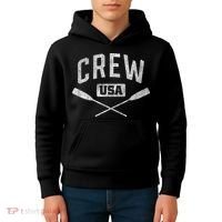 Rowing Crew Usa Coxswain Sculling Row Team Kids Hoodie thumb 4