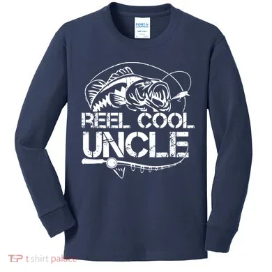 Reel Cool Uncle Kids Long Sleeve Shirt