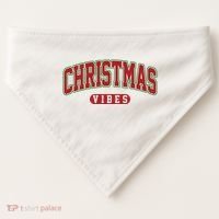 Retro Christmas Vibes USA-Made Doggie Bandana thumb 0
