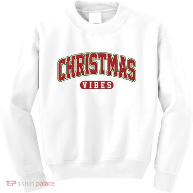 Retro Christmas Vibes Kids Sweatshirt