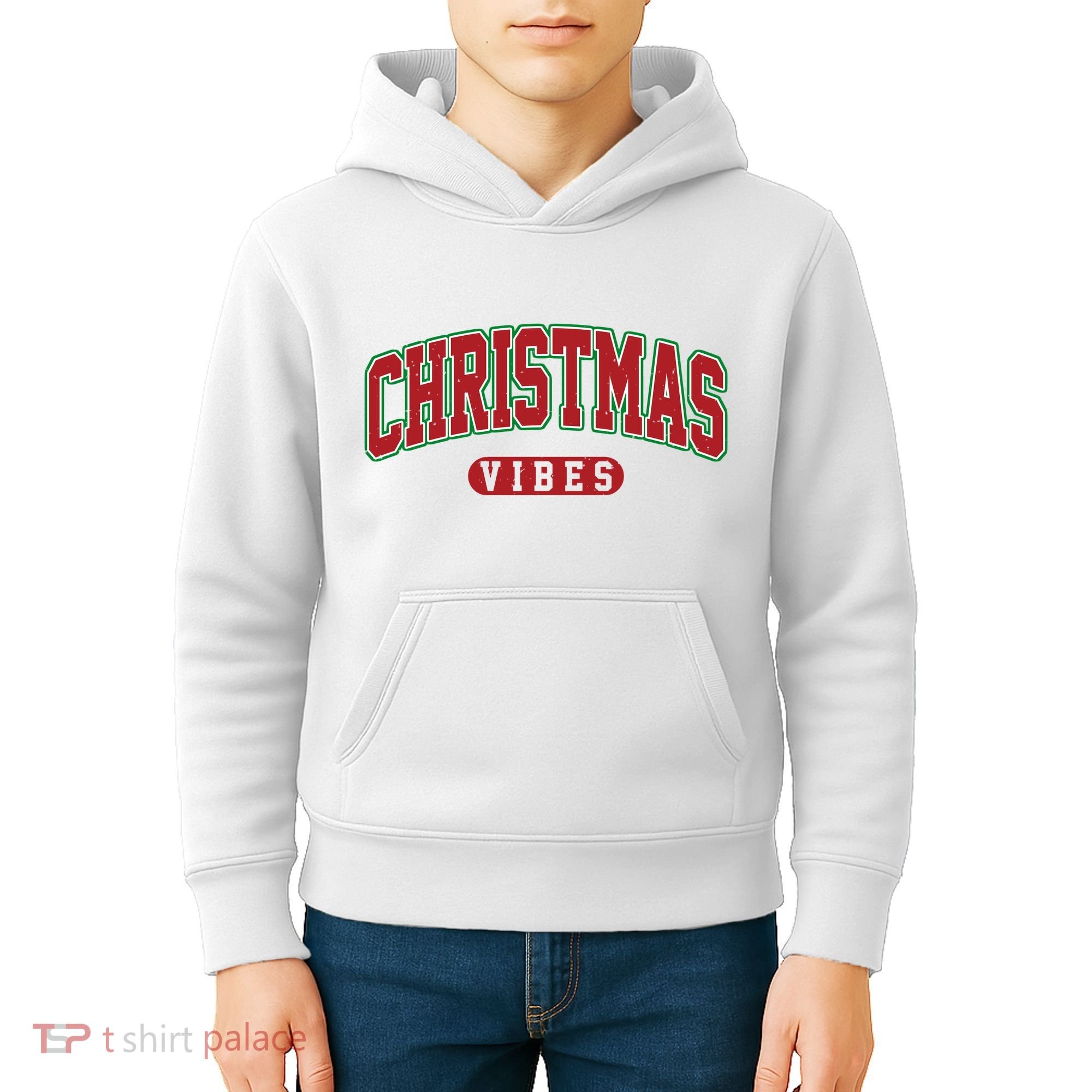 Retro Christmas Vibes Kids Hoodie