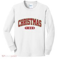 Retro Christmas Vibes Kids Long Sleeve Shirt thumb 0