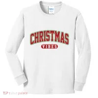 Retro Christmas Vibes Kids Long Sleeve Shirt thumb 0