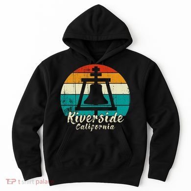 Riverside California Vintage Design With Sunset Hoodie