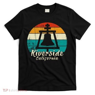 Riverside California Vintage Design With Sunset T-Shirt