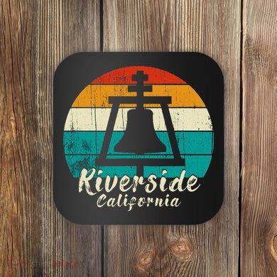 Riverside California Vintage Design With Sunset Coaster