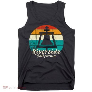 Riverside California Vintage Design With Sunset Tank Top