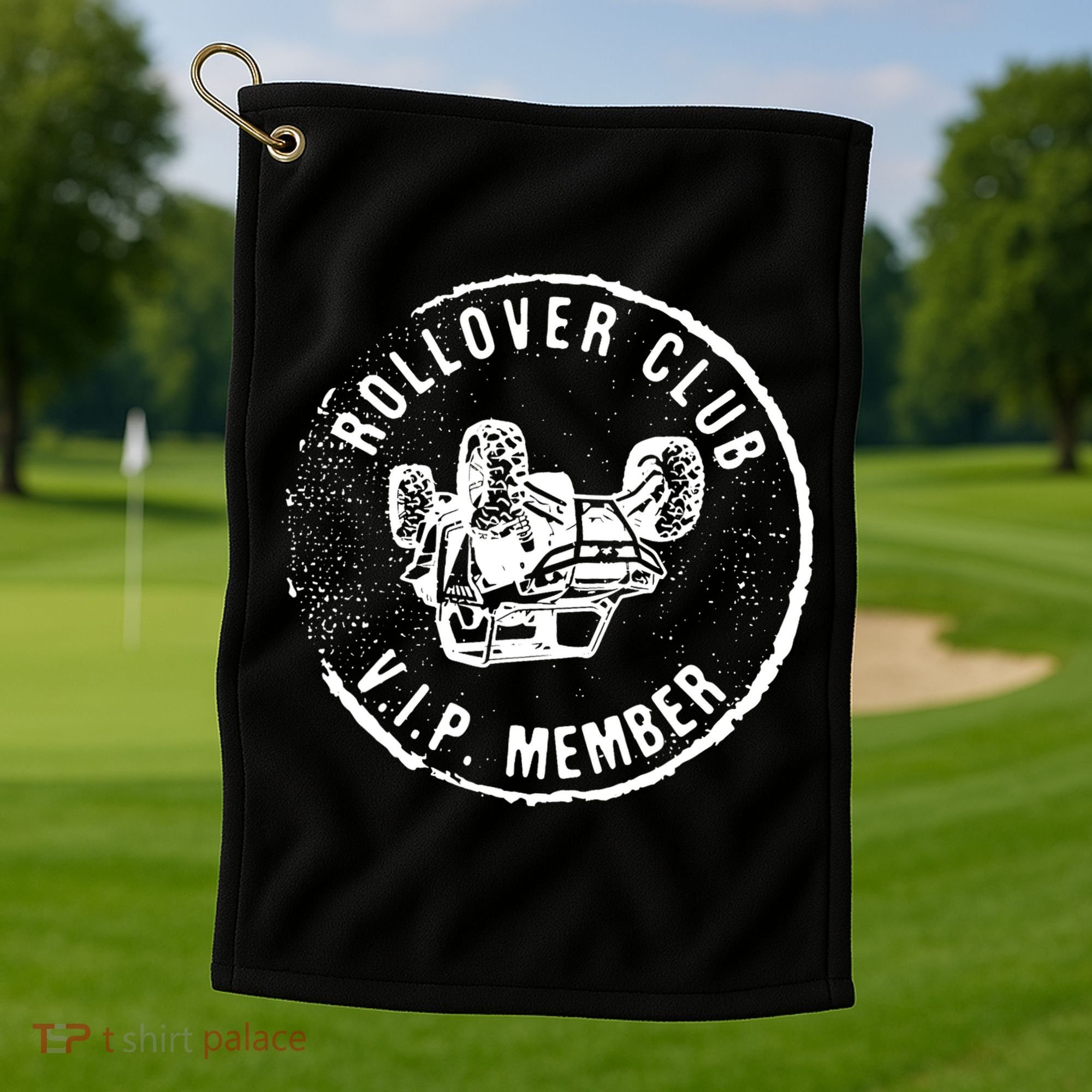 Rollovers Club VIP Member ATV UTV Lovers Funny  Golf Towel