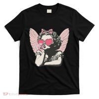 Retro Cupid Valentine Day Cute Vintage Cupid Blowing Bubble T-Shirt thumb 0