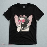 Retro Cupid Valentine Day Cute Vintage Cupid Blowing Bubble T-Shirt thumb 5