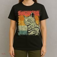 Retro Cats Vintage Bengal Cat T-Shirt thumb 4