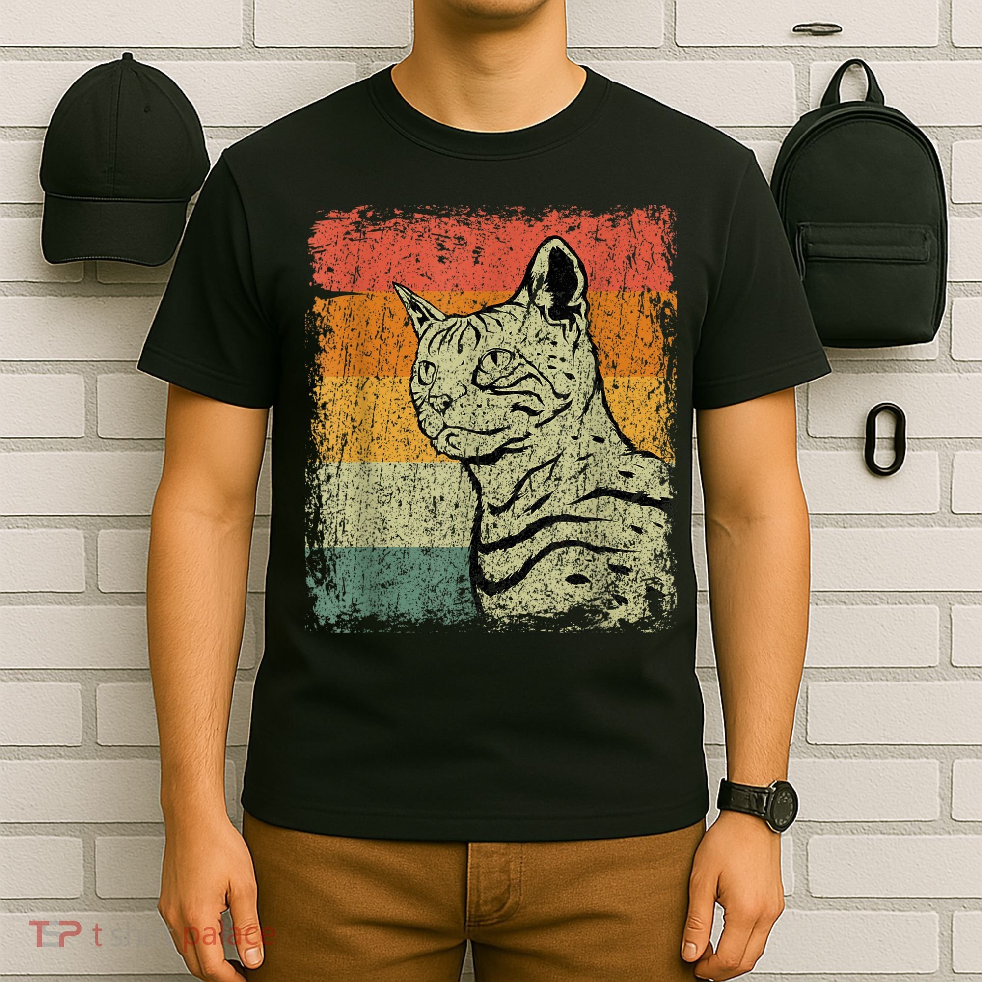 Retro Cats Vintage Bengal Cat T-Shirt