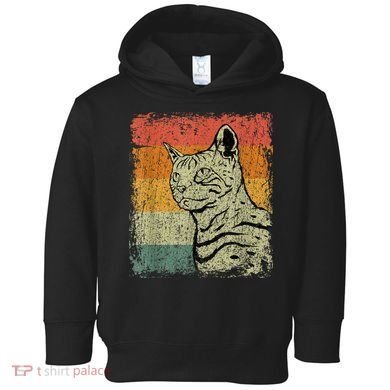 Retro Cats Vintage Bengal Cat Toddler Hoodie