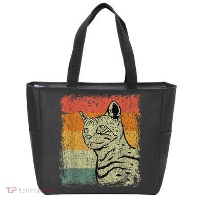 Retro Cats Vintage Bengal Cat Tote Bag