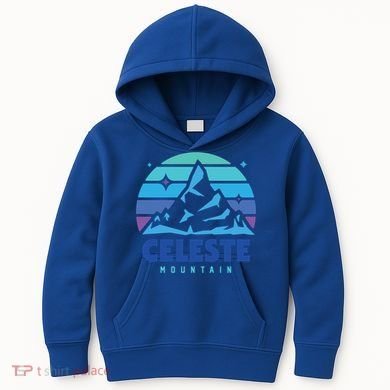 Retro Celeste Vintage Design Mountain Playing Videogames Gift Kids Hoodie