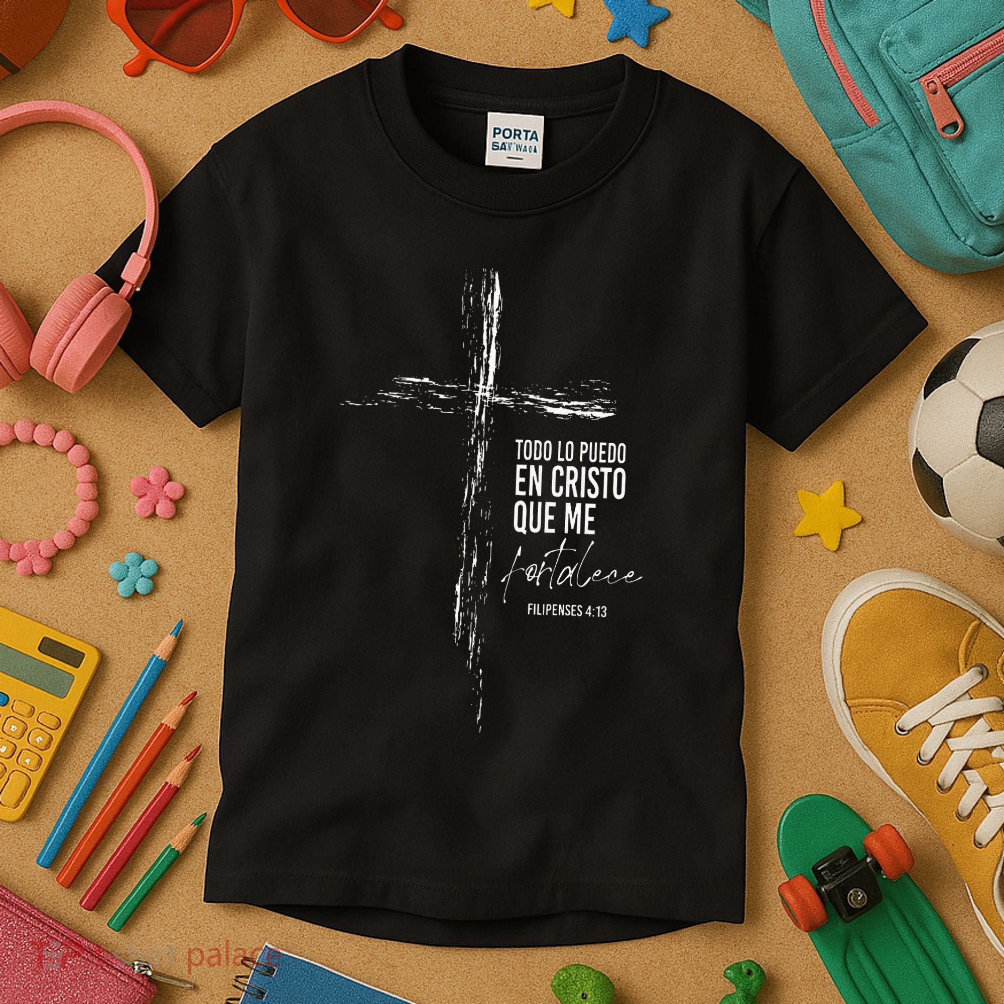 Regalos Cristianos Versos Filipenses 4 13 Christian Spanish Kids T-Shirt