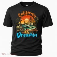 Retro California Vintage West Coast Cali Sunset Cooling Performance Crew T-Shirt thumb 0