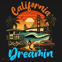 Retro California Vintage West Coast Cali Sunset Cooling Performance Crew T-Shirt thumb 4