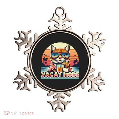 Retro Cat Vacation Summer Family Beach Trip Vacay Mode Ocean Great Gift Ornament