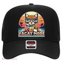 Retro Cat Vacation Summer Family Beach Trip Vacay Mode Ocean Great Gift Hat thumb 0