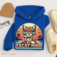Retro Cat Vacation Summer Family Beach Trip Vacay Mode Ocean Great Gift Hoodie thumb 4
