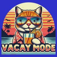 Retro Cat Vacation Summer Family Beach Trip Vacay Mode Ocean Great Gift Women's Tank Top thumb 5