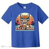 Retro Cat Vacation Summer Family Beach Trip Vacay Mode Ocean Great Gift Toddler T-Shirt thumb 0
