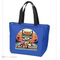 Retro Cat Vacation Summer Family Beach Trip Vacay Mode Ocean Great Gift Tote Bag thumb 3