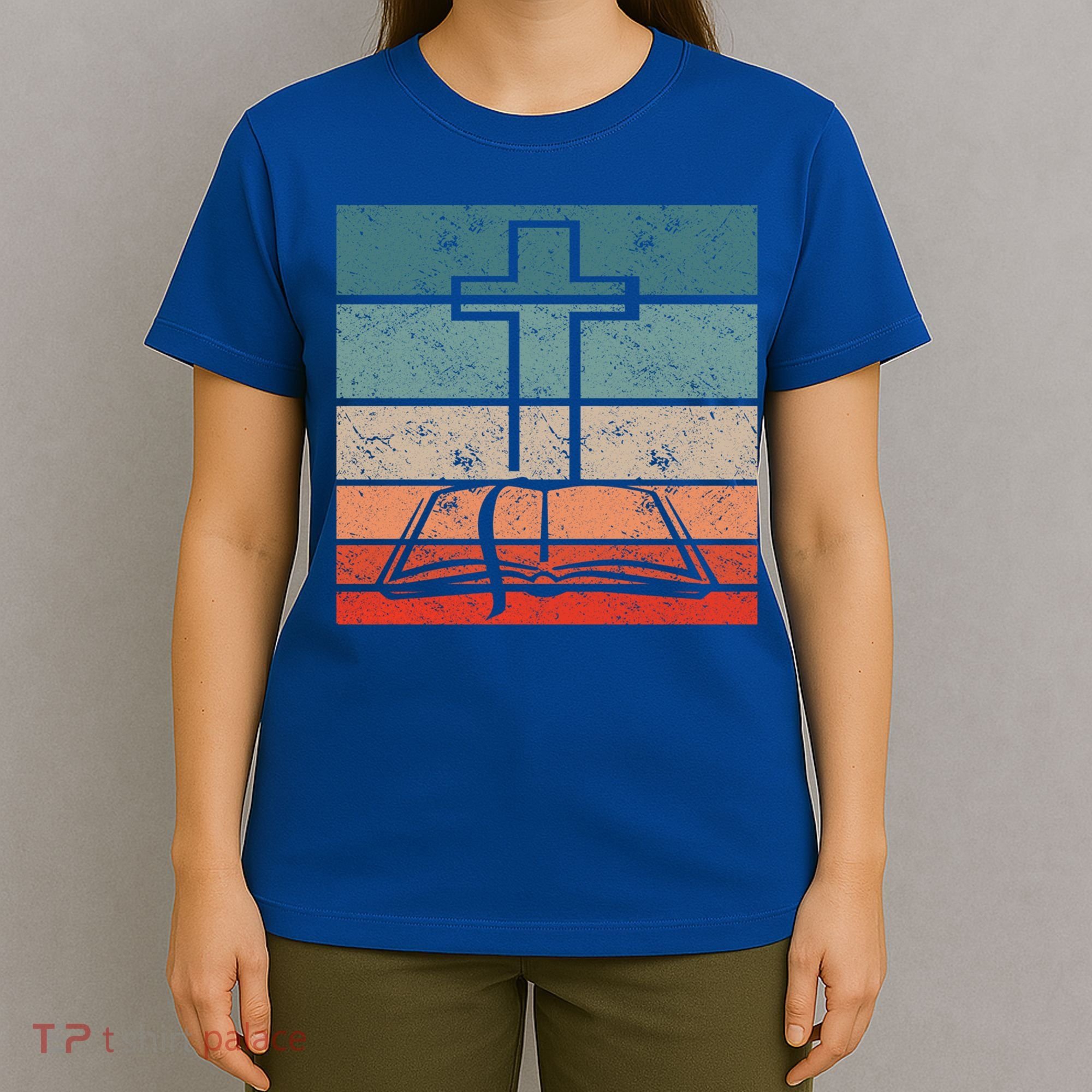 Retro Christian Vintage Cute Gift Catholic Christianity Bible Gift T-Shirt