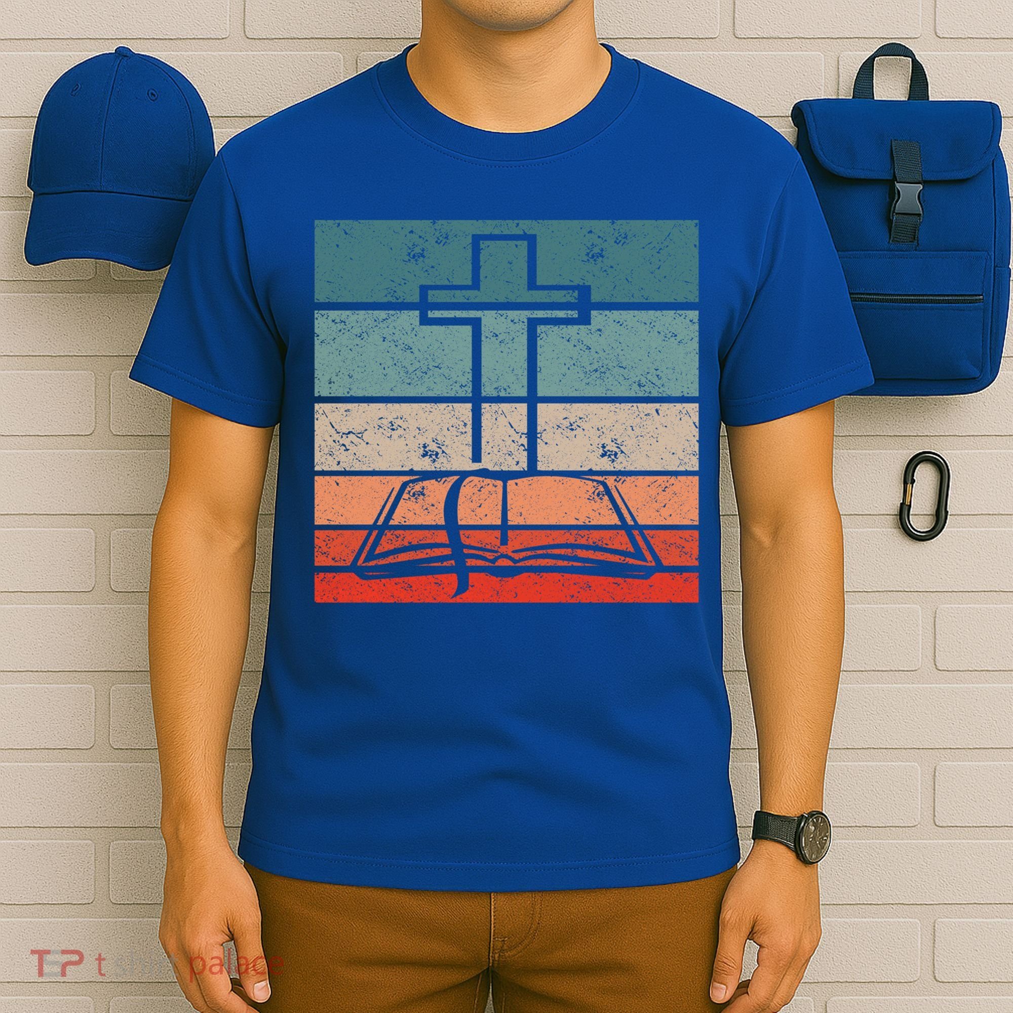 Retro Christian Vintage Cute Gift Catholic Christianity Bible Gift T-Shirt