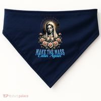 Roman Catholic Virgin Mary Make The Mass Latin Again USA-Made Doggie Bandana thumb 0